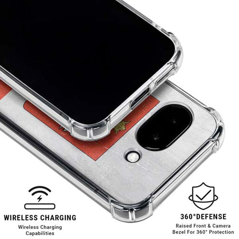 Poland Flag Distressed Google Pixel 9a Clear Case